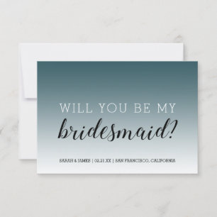 Werden Sie meine Bridesmaid Emerald Ombre Einladung