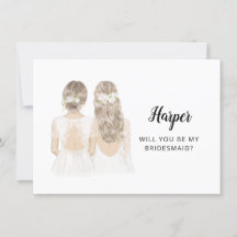 Werden Sie meine Bridesmaid-Flachkarte sein?