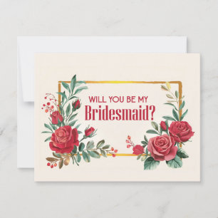 Werden Sie meine Bridesmaid Flat Greeting Card sei Karte