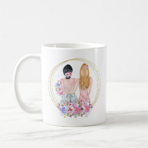 Werden Sie meine Bridesmaid Girls Blonde Brünett s Kaffeetasse