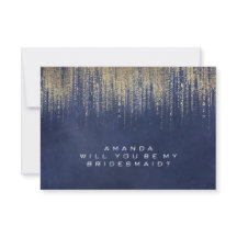 Werden Sie meine Bridesmaid Gold Blue Navy sein?