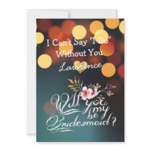 Werden Sie meine Bridesmaid Gold Bokeh Lights Flor