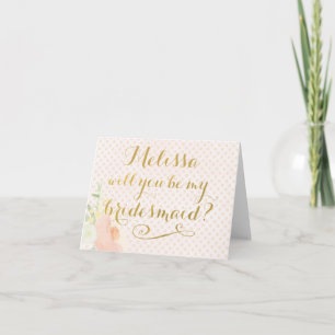 Werden Sie meine Bridesmaid-GOLD-Typografie-Karte Einladung