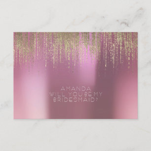 Werden Sie meine Bridesmaid Golden Rain Lilac Mauv Einladung