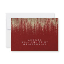 Werden Sie meine Bridesmaid Golden Red Kraft sein?