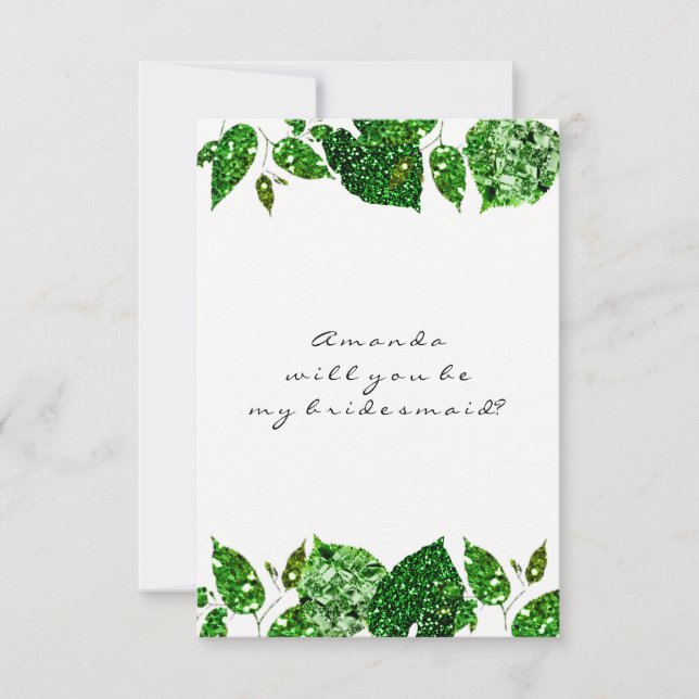 Werden Sie meine Bridesmaid-Grünanlage Woodland Ca Einladung (Vorderseite)
