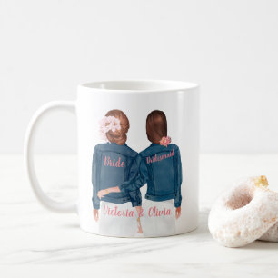 Werden Sie meine Bridesmaid Jean Jacket-Tasse sein Kaffeetasse