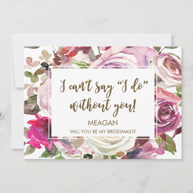 Werden Sie meine Bridesmaid-Karte personalisiert s Einladung (Vorderseite)