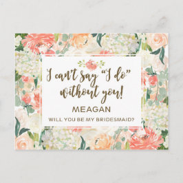 Werden Sie meine Bridesmaid-Karte personalisiert s Einladungspostkarte