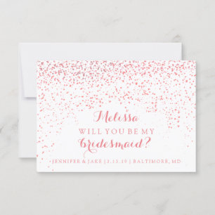Werden Sie meine Bridesmaid-Karte sein - Confetti- Einladung