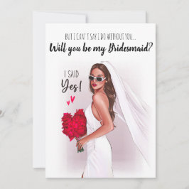 Werden Sie meine Bridesmaid-Karte sein? Dankeskarte