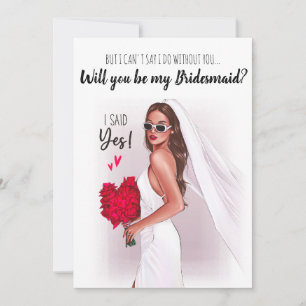 Werden Sie meine Bridesmaid-Karte sein? Dankeskarte