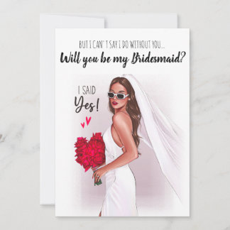 Werden Sie meine Bridesmaid-Karte sein? Dankeskarte