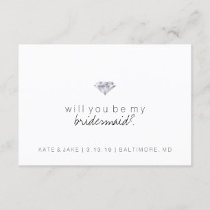 Werden Sie meine Bridesmaid-Karte sein - Diamond Einladung