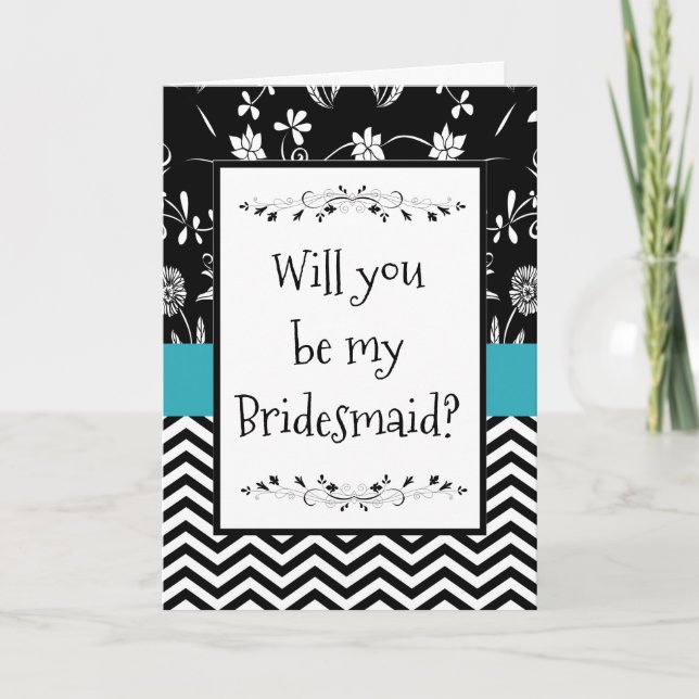 Werden Sie meine Bridesmaid-Karte sein? Einladung (Vorderseite)