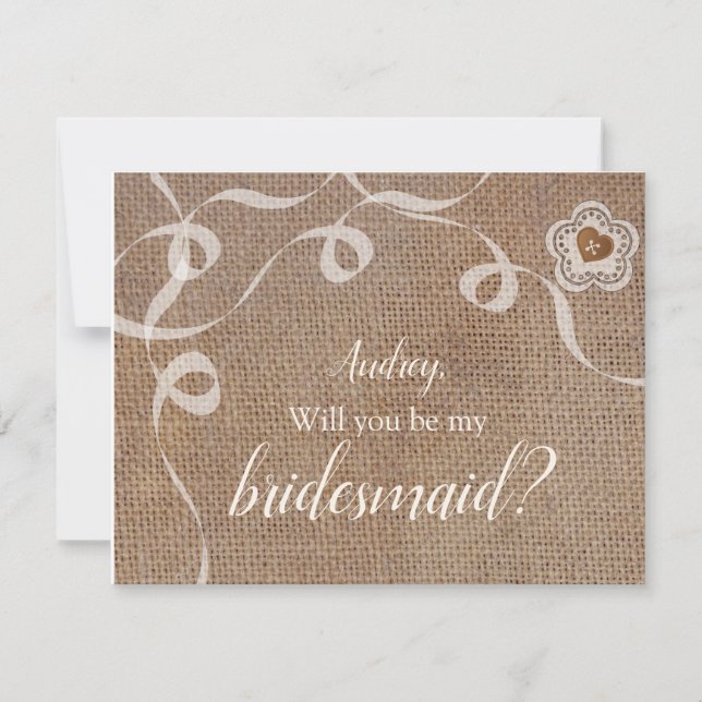 Werden Sie meine Bridesmaid-Karte sein? Einladung (Vorderseite)