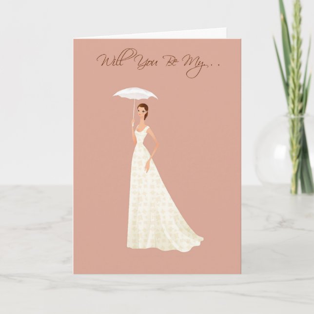 Werden Sie meine Bridesmaid-Karte sein? Einladung (Vorderseite)
