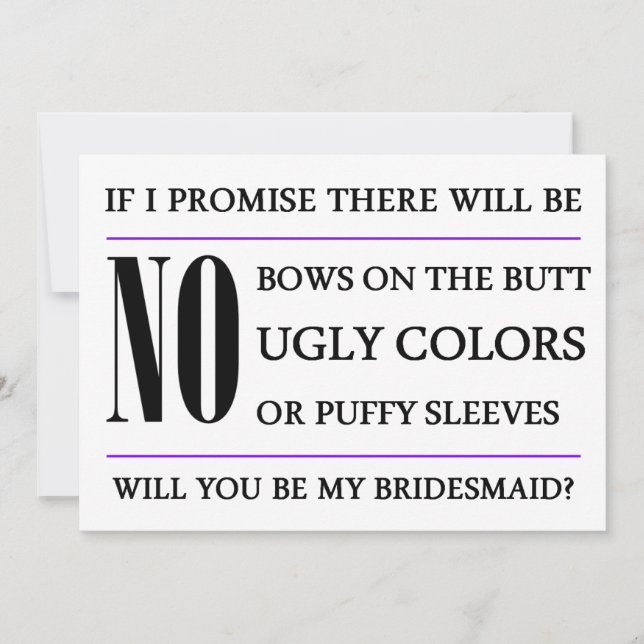 Werden Sie meine Bridesmaid-Karte sein? Einladung (Vorderseite)