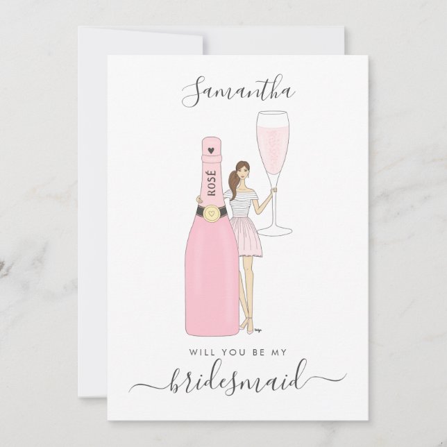 Werden Sie meine Bridesmaid-Karte sein? Einladung (Vorderseite)