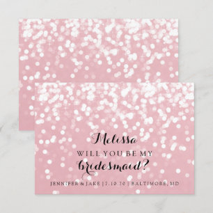 Werden Sie meine Bridesmaid-Karte sein - Funkelfla Einladung