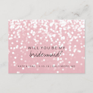 Werden Sie meine Bridesmaid-Karte sein - funkelnde Einladung