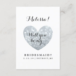 Werden Sie meine Bridesmaid-Karte sein - Glitzer-F Einladung