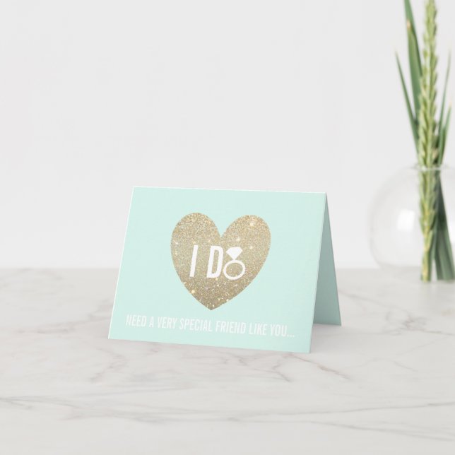 Werden Sie meine Bridesmaid-Karte sein - ich tue d Einladung (Vorderseite)