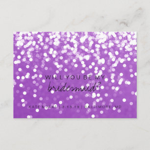 Werden Sie meine Bridesmaid-Karte sein - Lila funk Einladung