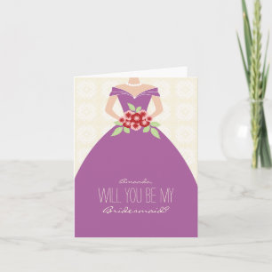 Werden Sie meine Bridesmaid-Karte (strahlende Orch Einladung