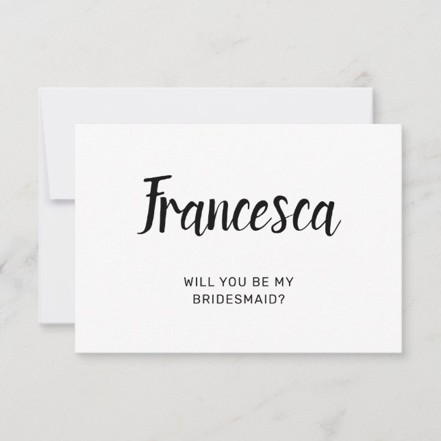 Werden Sie meine Bridesmaid-Karten sein? Dankeskarte (Vorderseite)