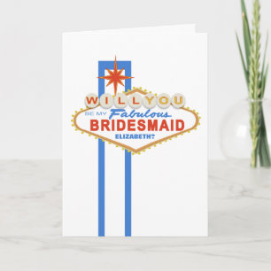 Werden Sie meine Bridesmaid-Las Vegas-Signasekarte Einladung