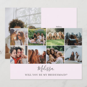 Werden Sie meine Bridesmaid moderne Foto Collage I Einladung