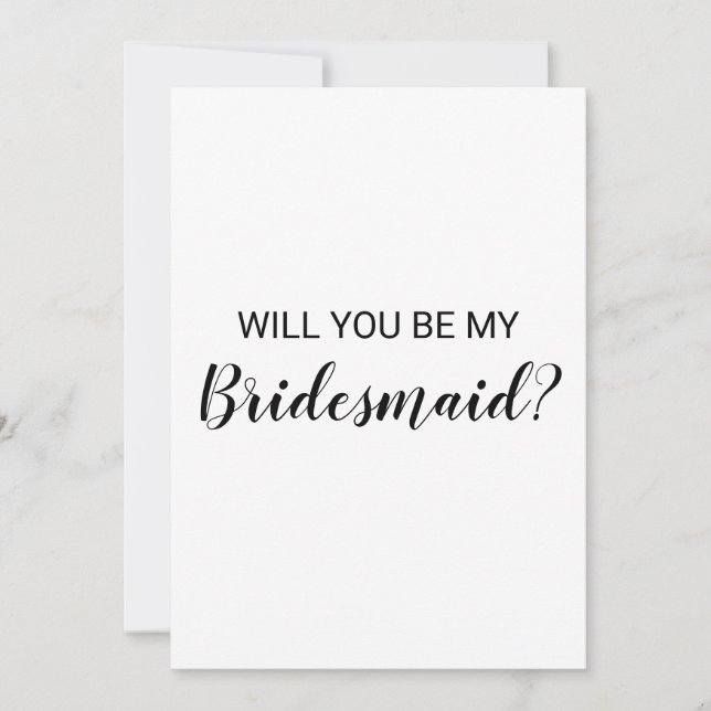 Werden Sie meine Bridesmaid-Notizen sein? Dankeskarte (Vorderseite)