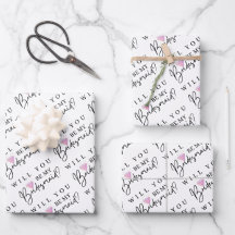 Werden Sie meine Bridesmaid-Papierblätter sein?