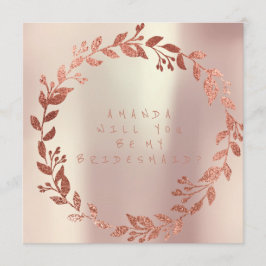 Werden Sie meine Bridesmaid-Pink-Gold-Meisterin se Einladung