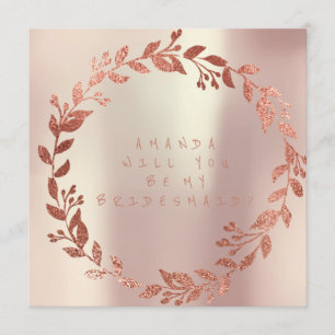 Werden Sie meine Bridesmaid-Pink-Gold-Meisterin se Einladung