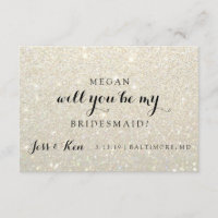 Werden Sie meine Bridesmaid sein - Glit Fab -White