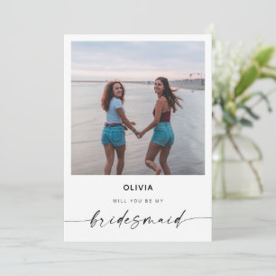 Werden Sie meine Bridesmaid sein? Moderne Fotoka