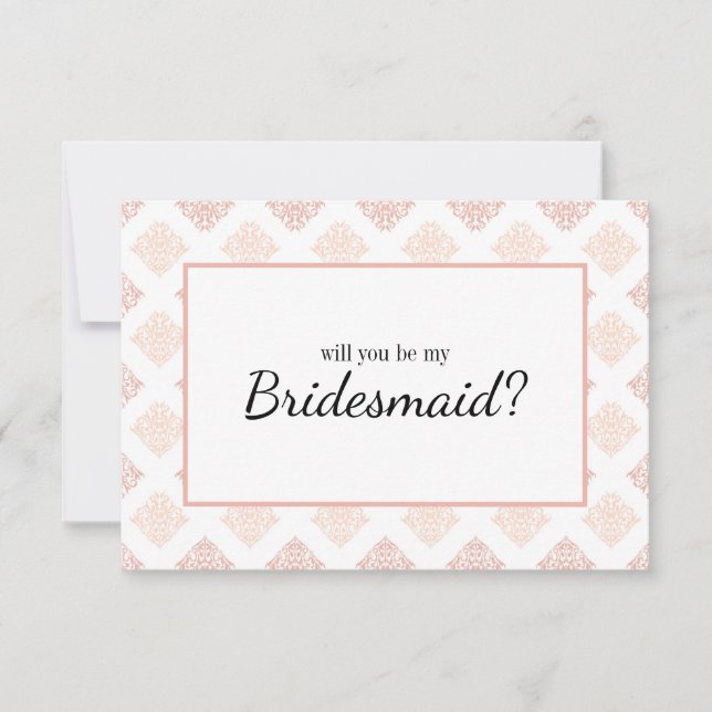 Werden Sie meine Bridesmaid Soft Peachy Blush Dama (Vorderseite)