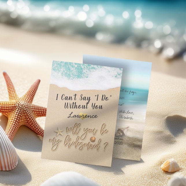 Werden Sie meine Bridesmaid Summer Beach Starfish  Einladung (Von Creator hochgeladen)