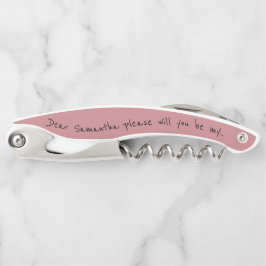 Werden Sie meine Bridesmaid-Vorschlag Dusty Rose? Kellnermesser