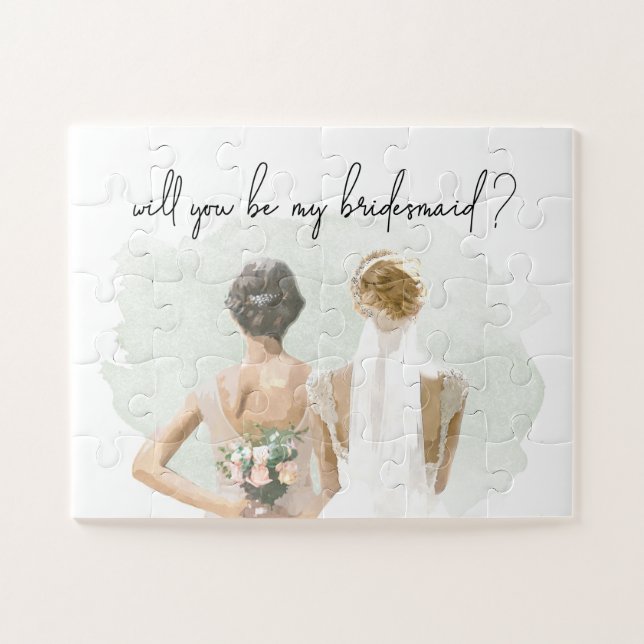 Werden Sie meine Bridesmaid-Vorschlag Wasserfarbe (Horizontal)
