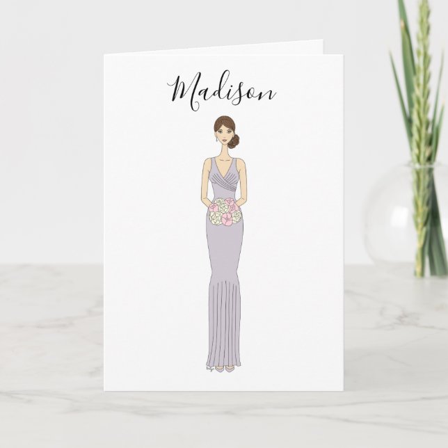 Werden Sie meine Bridesmaid-Vorschlagskarte sein Karte (Vorderseite)