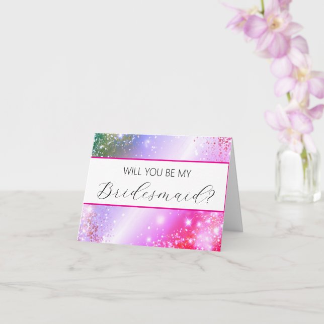 Werden Sie meine Bridesmaid-Vorschlagskarte sein? Karte (Orchidee)