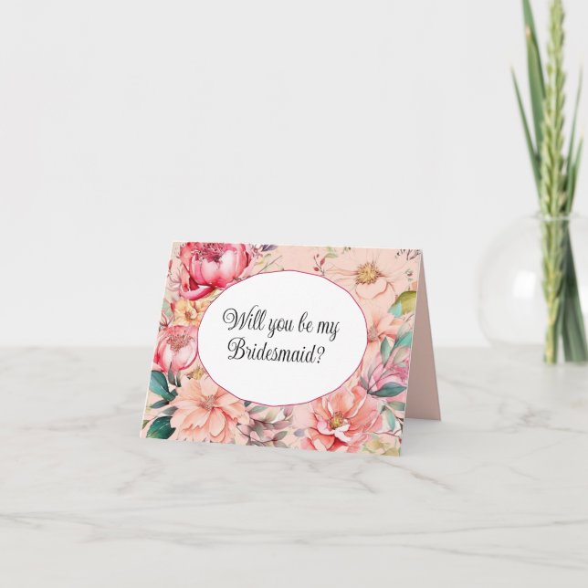 Werden Sie meine Bridesmaid-Vorschlagskarte sein? Karte (Vorderseite)