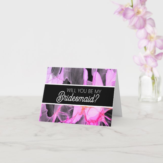 Werden Sie meine Bridesmaid-Vorschlagskarte sein? Karte (Orchidee)