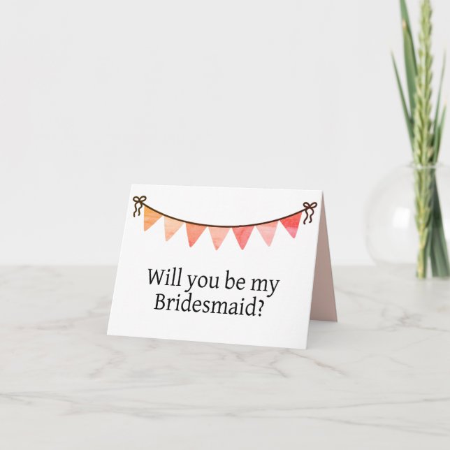 Werden Sie meine Bridesmaid-Vorschlagskarte sein? Karte (Vorderseite)