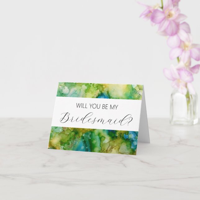 Werden Sie meine Bridesmaid-Vorschlagskarte sein? Karte (Orchidee)