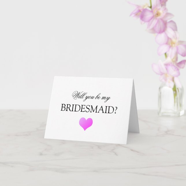 Werden Sie meine Bridesmaid-Vorschlagskarte sein? Karte (Orchidee)