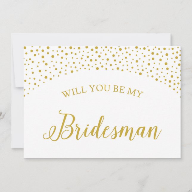 Werden Sie meine Bridesman Wedding Vorschläge Card Einladung (Vorderseite)